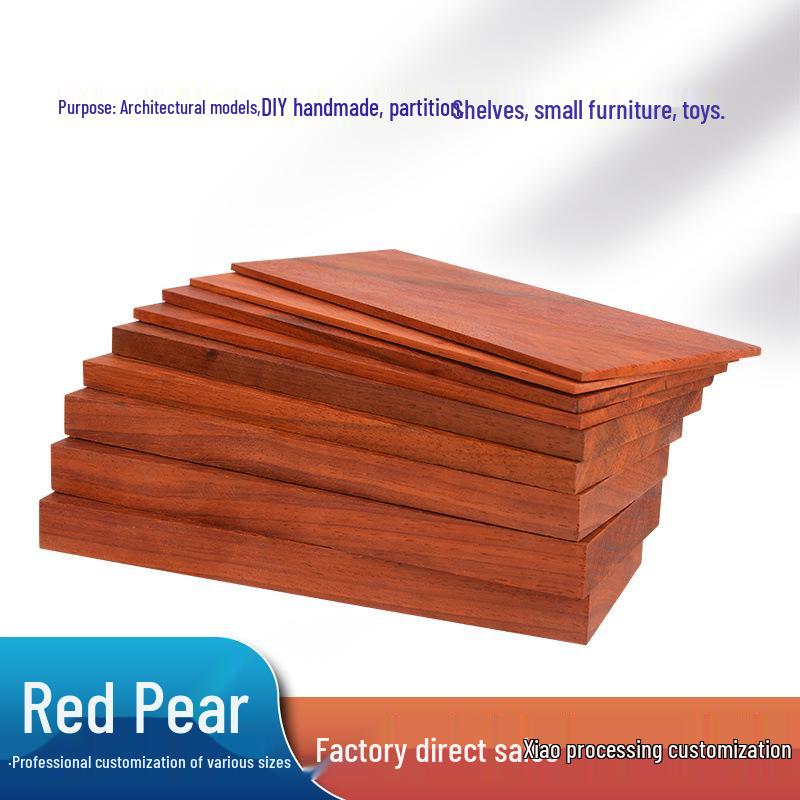 African Red Padauk Rosewood Board - Solid Thin Slices for Carving and Modeling 10cm x 10cm, 5 pieces