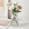 Vase Glass Stylish Single Flower Holder Simple Container Transparent Base Decorative Home Decoration Height 15CM