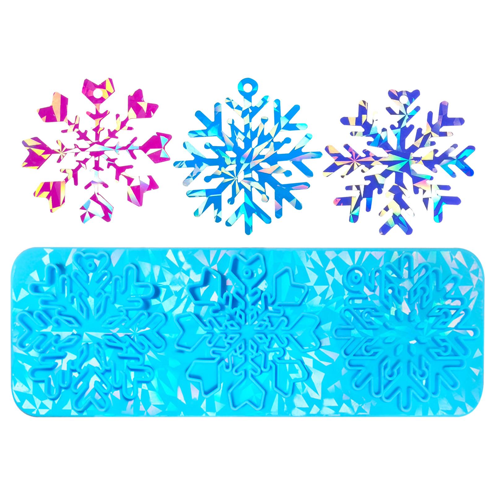 

Рождественские формы из смолы, красивые формы для украшений в виде снежинок, силиконовые формы для подвесок, силиконовая текстура, идеально подходящая для Рождества