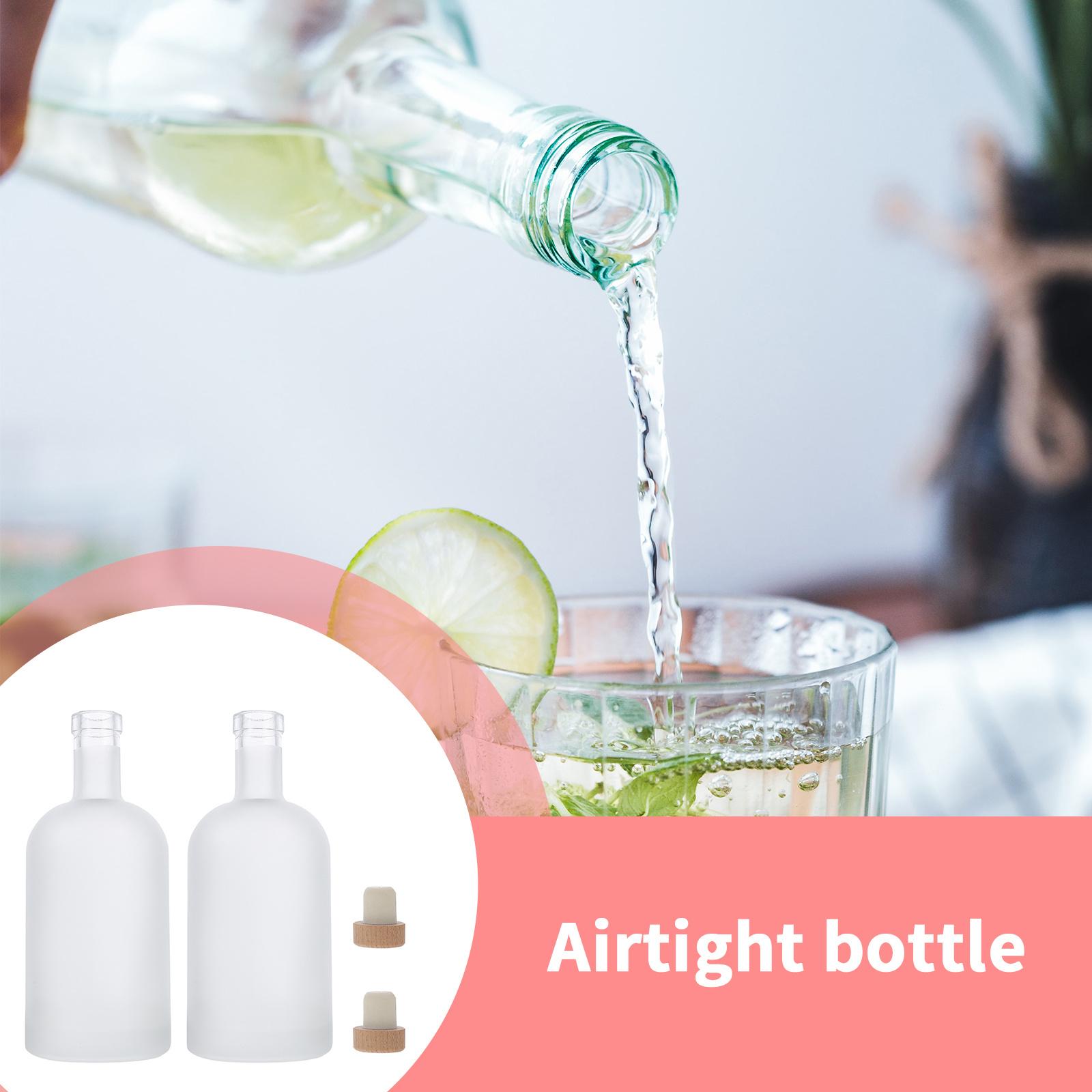 

2 шт. Бутылки для фруктового вина из матового стекла, толстые бутылки для DIY, для домашнего виноделия, семейной вечеринки, герметичная бутылка с корковой пробкой 18.7X7.7CM