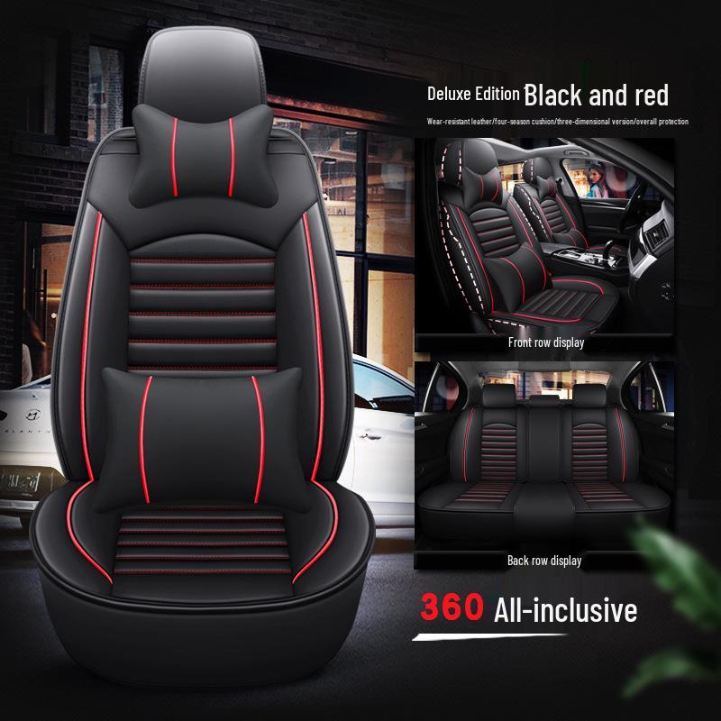 360° All-Season Wear-Resistant Leather Car Seat Cushion & Cover