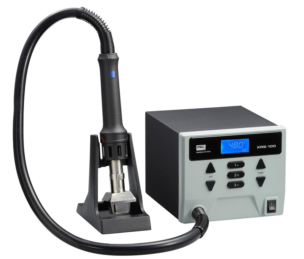 Taiyo Electric Industry Hot Air Rework Station with Digital Temperature and Airflow No Nozzle with Dedicated Stand to Prevent Forgetting to Turn Off