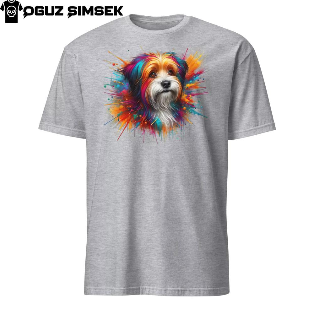 Colorful Tibetan Terrier Dog Unisex T-Shirt | Vibrant Design | Short Sleeve Tee
