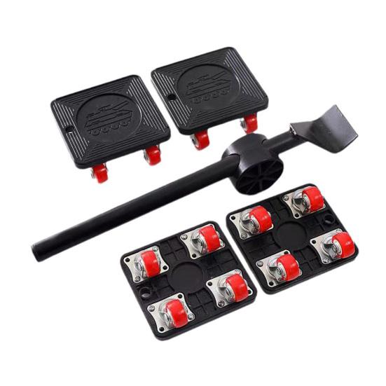 5Pcs/Set Furniture Lifter Mover Tool Heavy Furniture Mover with 4 Wheels Household Appliance Roller Furniture