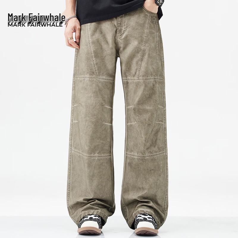 Mark Fairwhale Men's American Loose Straight Cotton Casual Pants