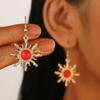 Bohemian Retro Sun Cluster Earrings Men and Women Personality Punk Trend Simple and Versatile Momentum Earrings