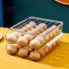 Double Layer Egg Organizer for Kitchen Stackable Storage Box 7 Degree Gentle Slope Design Compact Holder Pantry Transparent Plastic Container