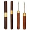Leather Hole Punching Awl Wood Handle Leather Craft Punching Awl Tool for Leather Craft Stitching Leather Working
