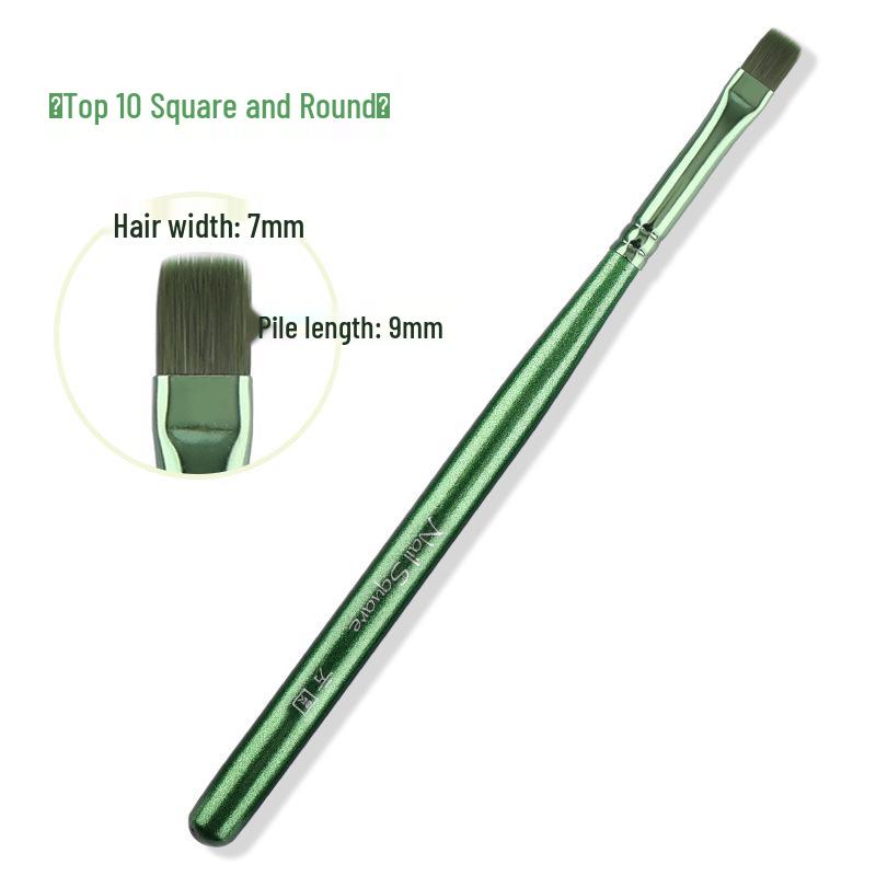 Cross-border Nail Art Brush Set: Japanese Painting, Flower Line, Square & Round Gel, Ombre Gradient Brushes.