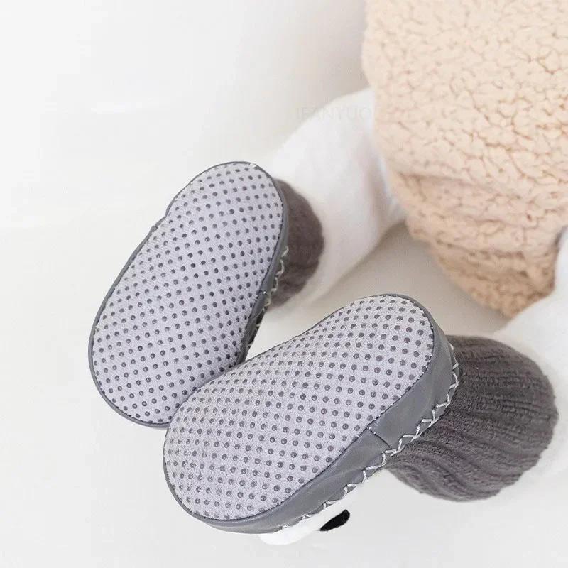 Winter Newborn Stocking Baby Thick Warm Anti Slip Cartoon Kid Walking Socks Spring Autumn Soft Soled Indoor Children Floor Shoes