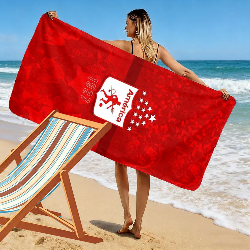 America de Cali Print Beach Towel, Large Soft Quick Dry Towel for Beach Camping Swimming