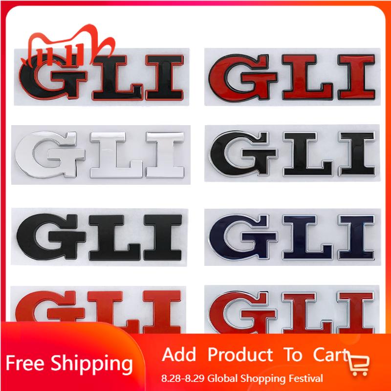 2026 Hot Sticker 3D Metal Logo GLI Emblem Letters Badge Car Rear Trunk Sticker for Volkswagen VW Golf Bora Jetta MK4 MK5 MK6 MK7