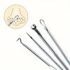 4pcs Blackhead Needle Set for Skin Care: Pimple Blemish Pore Cleanser, Portable Reusable Facial Cleaning Tools - Acne Care
