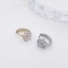 Crystal Flower One-Touch Ring Nickel-Free Earrings (1 Pair)