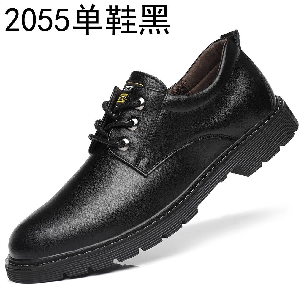 First layer cowhide layer cowhide business men's leather shoes autumn new casual men's shoes soft sole comfortable middle-aged and elderly dad