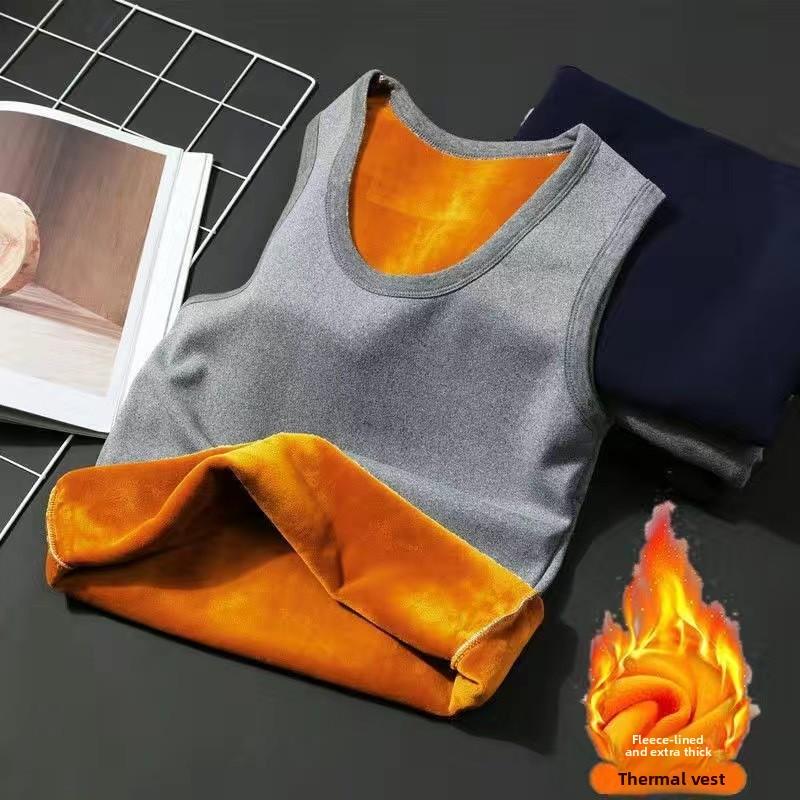Men Thermal Underwear Man Sleeveless Vest Autumn WinterThermo Lingerie Men's Warm Top Thickening Thermo Vest Undershirt