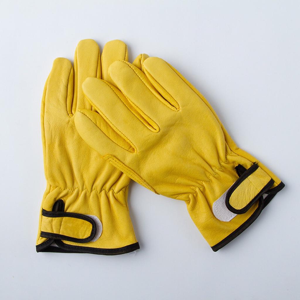 Labor Protection Glove Head Layer Sheepskin Yellow Wear Resistant Non Slip Full Skin Anti Scalding Insulation Engineering Work Welder Park