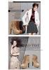 Women's Black Chunky Heel Platform Ankle Boots - Waterproof, Lace-Up, Buckle Detail, Plus Size Available.