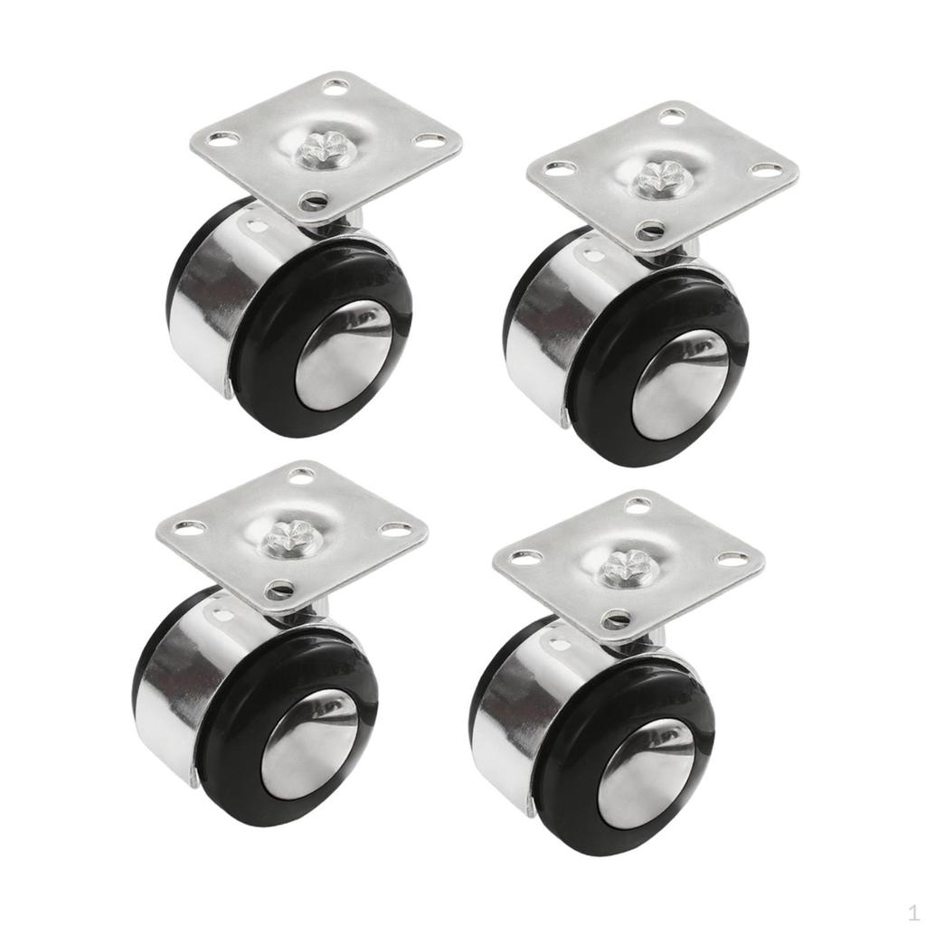 4 Pieces 2 inch Caster Wheels Industrial Casters Sturdy with Top Plate Swivel for Ottoman