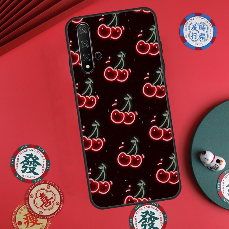 Cherry Pattern For Huawei Nova Y73 Y72 Y61 Y91 Y90 Y70 Y60 12s 12i 11i 8i 9 10 SE P60 Pro P30 P40 Lite Case