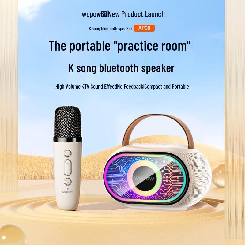 

WoPin AP08 Wireless Bluetooth 5.3 Karaoke Speaker with Mic
