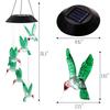 1PC Colorful Gradient Garden LED Wind Chimes Decorated Solar Hummingbird Landscape Garden Lights Decorated Atmosphere