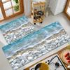 1PC Beach Kitchen Rugs Non-Slip Home Door Mats Pop Design Bathroom Rugs Bath Mat Carpet for Home Sink Laundry Decor