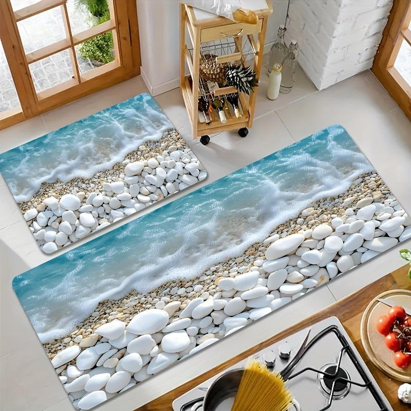 1PC Beach Kitchen Rugs Non-Slip Home Door Mats Pop design Bathroom Rugs Bath Mat Carpet for Home Sink Laundry Decor