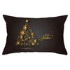 New Black Gold Series Christmas Peach Skin Print Waist Pillow Cover Home Accessories Cushion Cover Sofa Cushion Cover