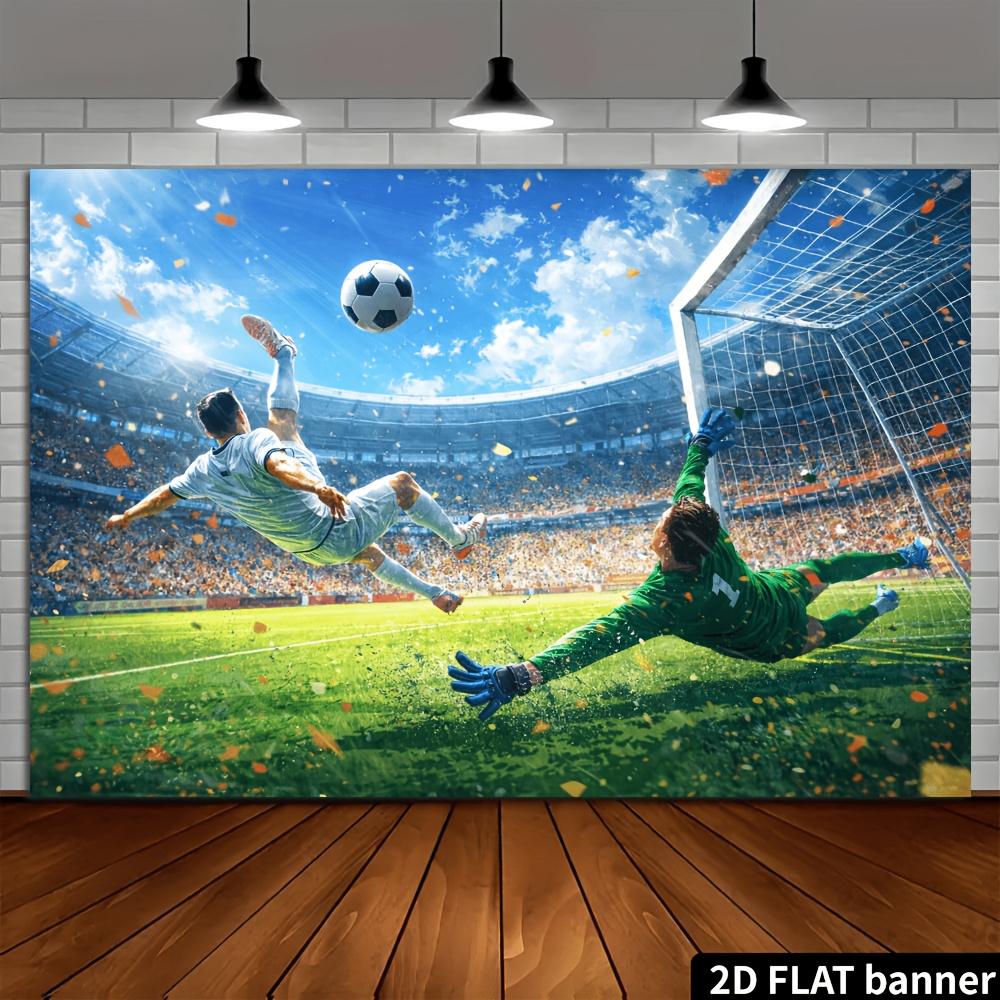 2D-Ebene, 1 Fußball-Themenparty. Fußballspiel-Schießthema, geeignet für Indoor- oder Outdoor-Fußballthemen.