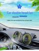 Dual-Head Rotatable Portable Car Fan