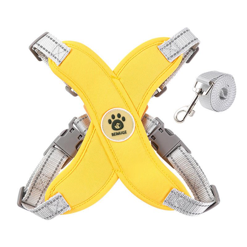 Dog Leash Vest Type Reflective Pet Chest Strap Small and Medium-sized Dog Walking Leash Anti-break Free Dog Leash