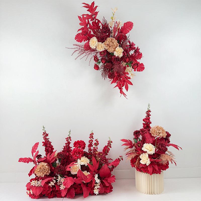Complete Wedding & Banquet Artificial Flower Set: Ground Rows & Table Decor