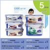 LOCK&LOCK Heat-Resistant 5-Piece Food Storage Container Set