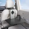 Aluminum Car Seat Phone Holder & Desk with Magnetic Headrest Attachment