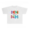 Kawaii Colored Letters Graphic Unisex Cotton T-shirt Tee Casuai Short Sleeve Crewneck Top Fashion Streetwear Autumn Shirt