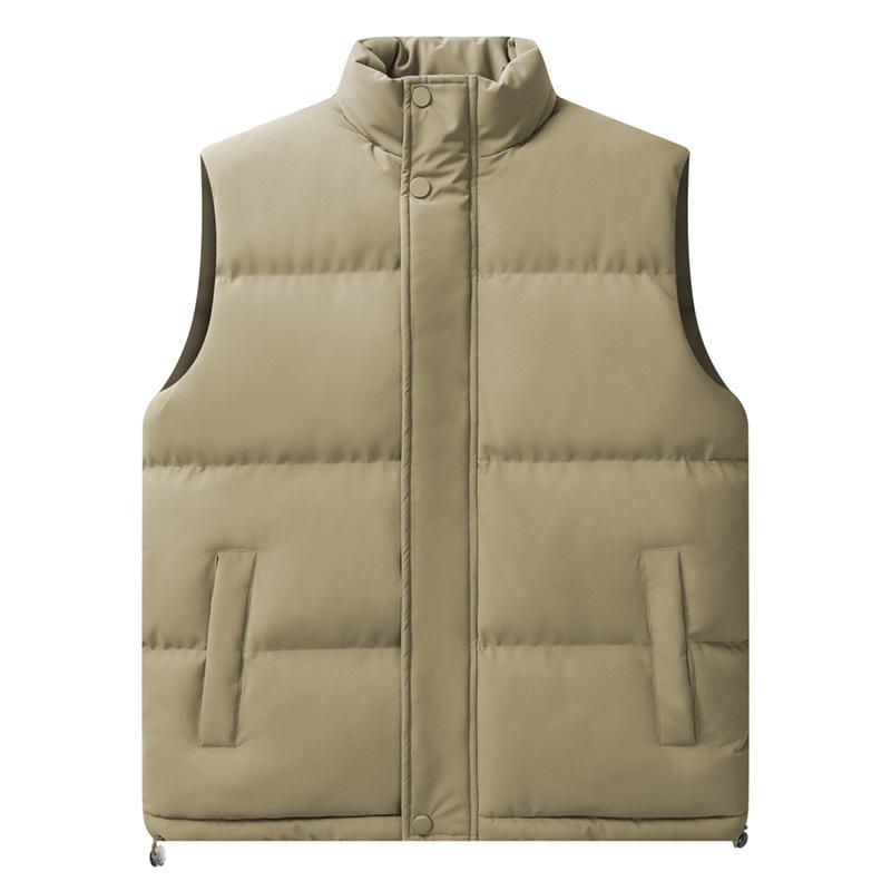 Winter Solid Color Vest Men's Handsome Trendy Couple Thermal Vest Youth Cotton Casual Jacket Men