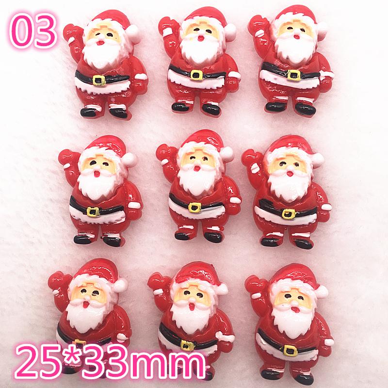 NEW 5Pcs Mixed Resin Christmas Series Crafts Flat Back Cabochon DIY Jewelry Making
