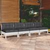 Day and Night - Day and Night 4-seater Garden Sofa with Anthracite Gray Pine Wood Cushions