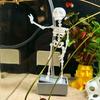 3D Printed Dancing Skeleton Aquarium Bubbler Plastic with Air Tube Fish Tank Dance Skull with Air Tube Dynamic Skeleton Bubbler