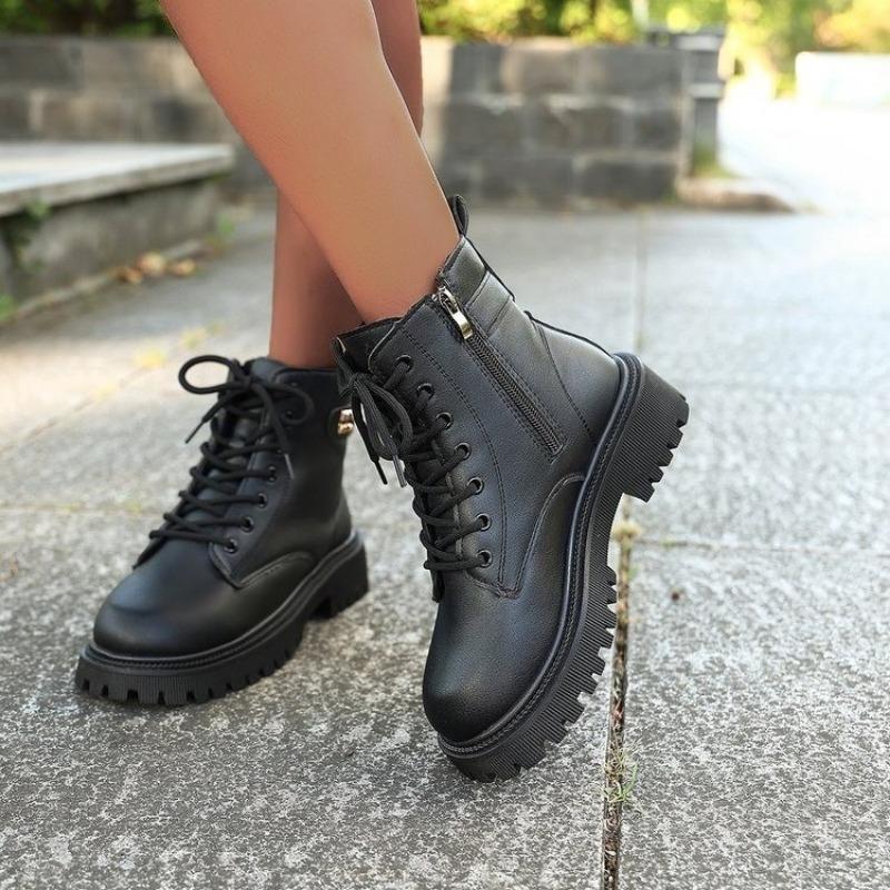 

Новые модные белые ботинки мартин на платформе, женские зимние ботинки на шнуровке из бархата, теплые и нескользящие сноубутсы 42