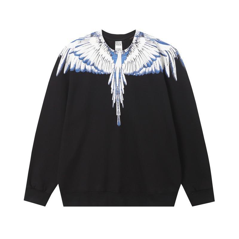 Sudadera MB Color Pluma Alas Fantasma Marcelo Marca de Moda Año de la Serpiente Relámpago Sudadera con Capucha para Pareja