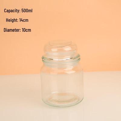 ZISIZ Glass Storage Jar Set with High Lids