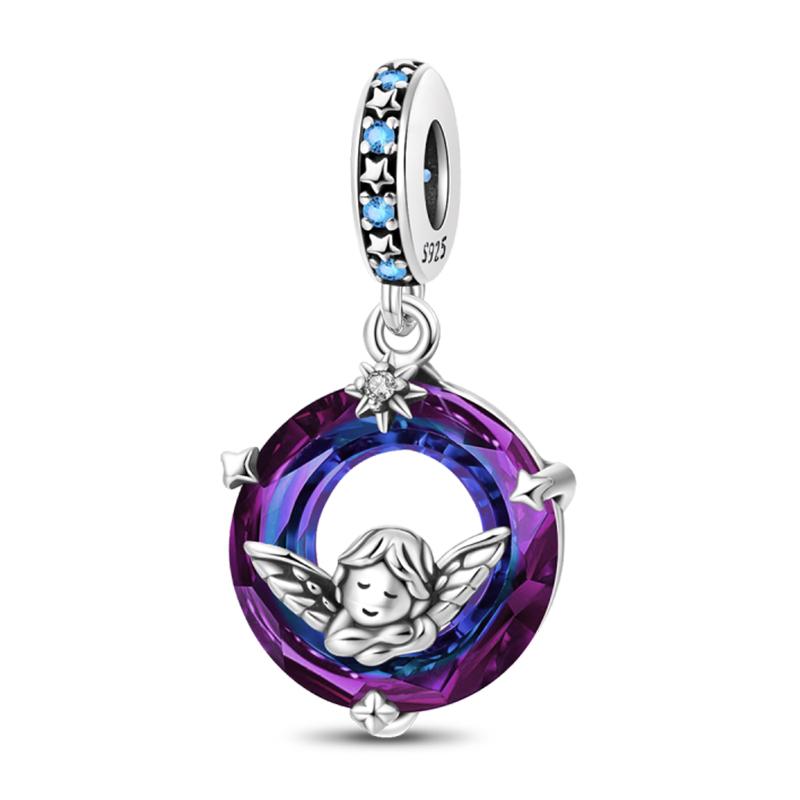 

100% Copper Metal Angel Mother Friendship Ballet Colorful Charm Bead Components Bead Components Pendant Bead Components Compatible With 3mm Bracelets