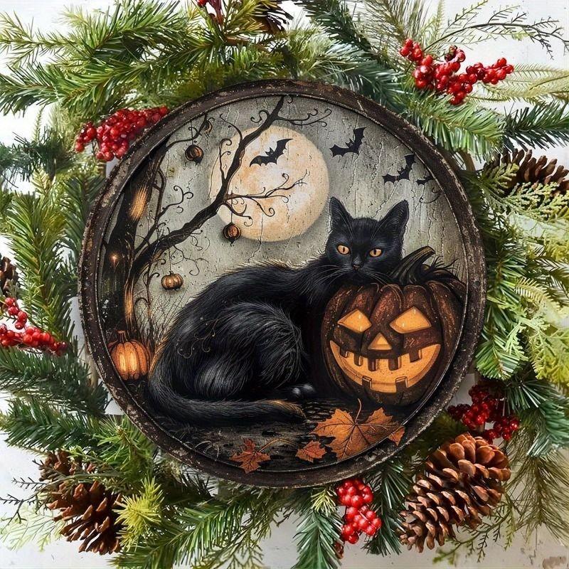 2D Flat Hanging Decorative Metal Sign Hand Painted Art