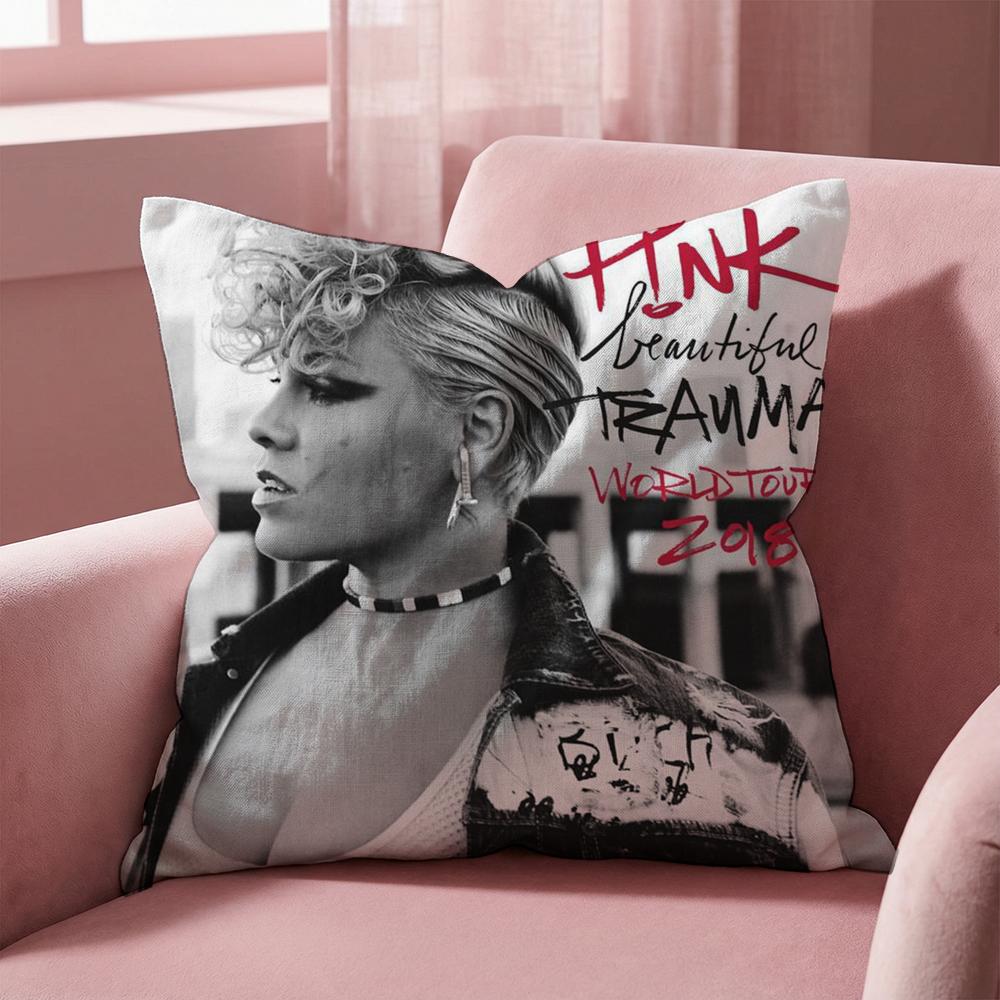 Pink Trustfall P!nk Copricuscino Singer Copricuscino Multi-Scena per Casa e Auto - Reversibile, Morbido e Resistente per l'Uso Quotidiano