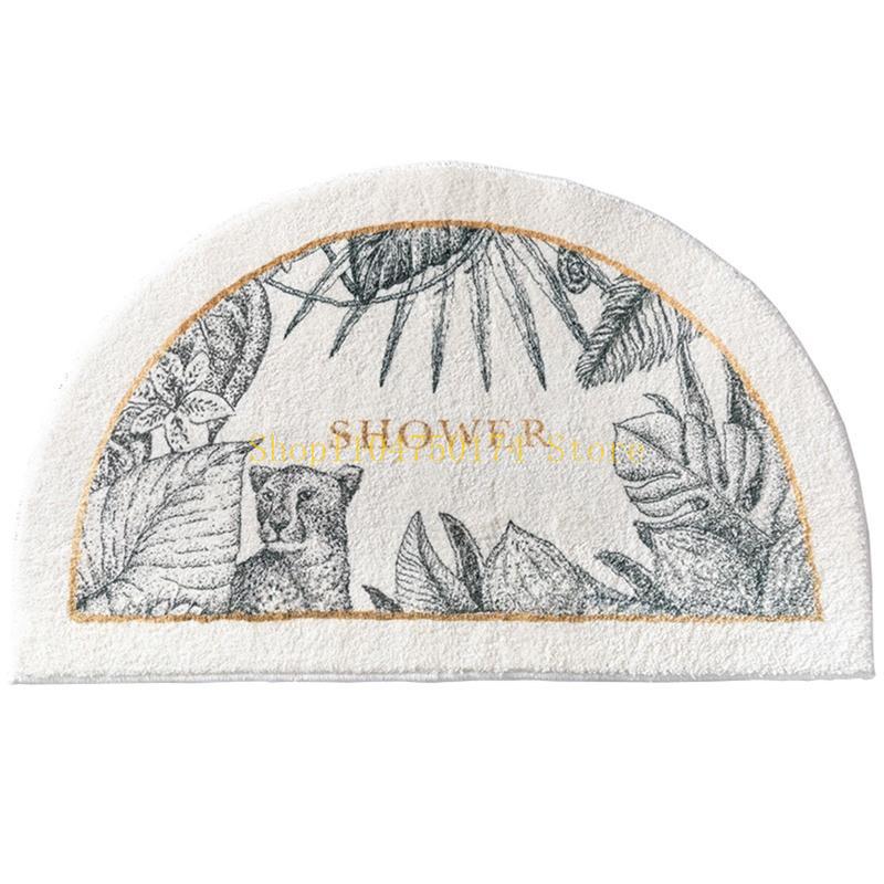 Semicircle Non Slip Entrance Doormat Quickly Dry Absorbent Bath Mat Rug Toilet Carpet for Home Bedroom Kitchen Bathroom top sale