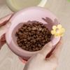 Flower Elevated Cat Bowl Ceramic Raised Pet Feeder Pet Food Water Bowl  Kitten/Puppy/Bunny