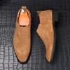 Fashion New Designer Men's Pointed Genuine Leather Slip On Flats Casual Shoes Male Penny Loafter Wedding Dress Prom Party Zapatos Hombre