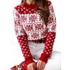Women's Red Knitted Sweater Pullover - New Lazy Style Autumn/Winter Fashion for Christmas and New Year.
